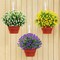 6-Bundle Artificial Outdoor Flowers – UV-Resistant Faux Plastic Plants for Garden, Porch, Window Boxes, and Home Décor (White, 4#)